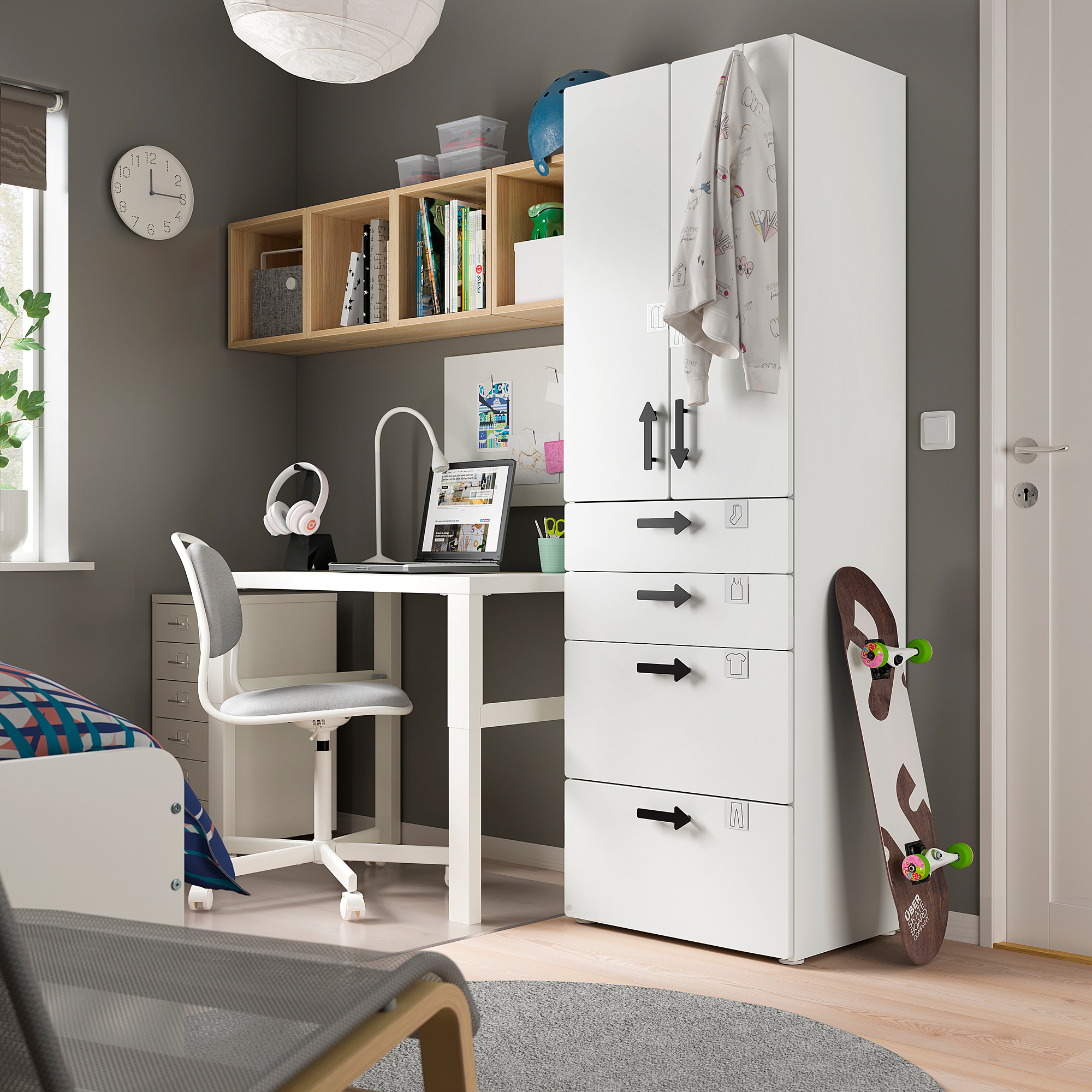 PLATSA/SMÅSTAD wardrobe