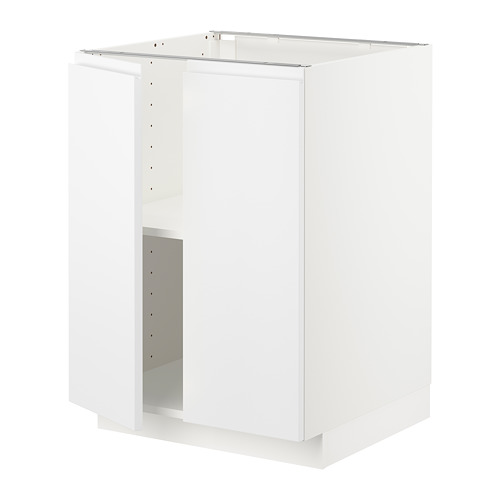 METOD base cabinet with shelves/2 doors