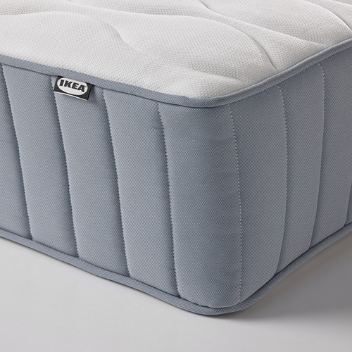 VÅGSTRANDA pocket sprung mattress, extra firm/light blue, double