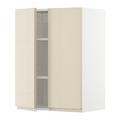 METOD wall cabinet with shelves/2 doors