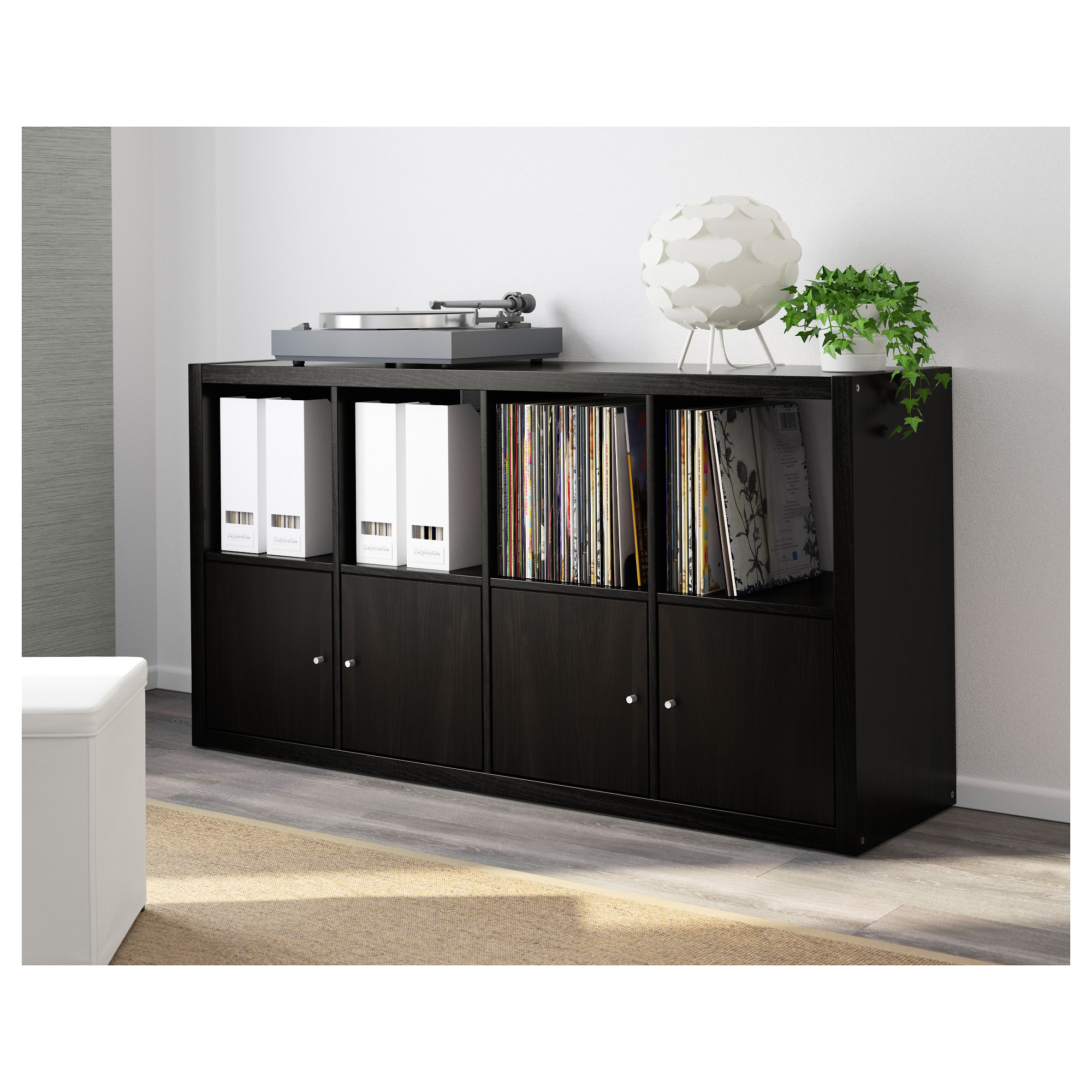 Kallax Shelving Unit Black Brown Ikea Hong Kong