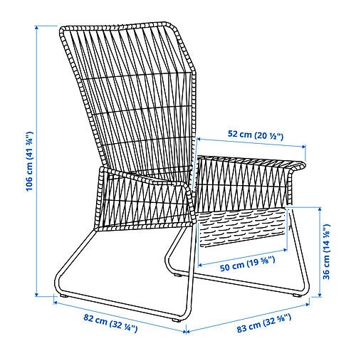 TALLSKÄR armchair, outdoor