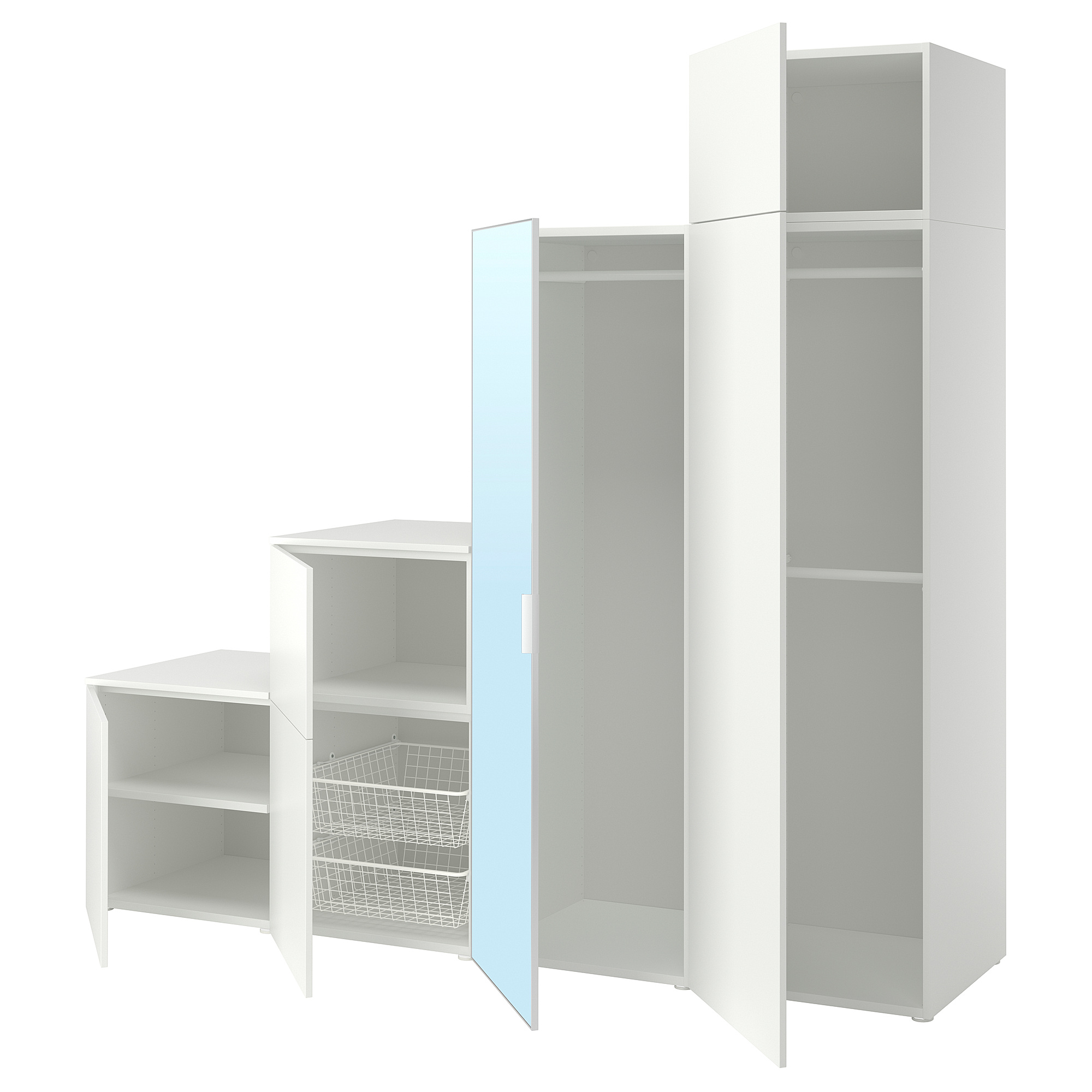 PLATSA wardrobe w 6 doors
