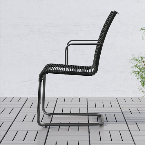 VÄSMAN chair with armrests, outdoor