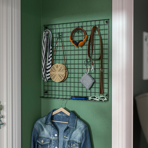 GREJIG wall grid with rail