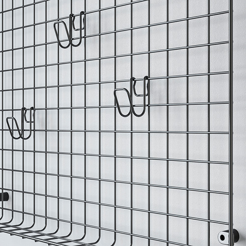 GREJIG wall grid with rail