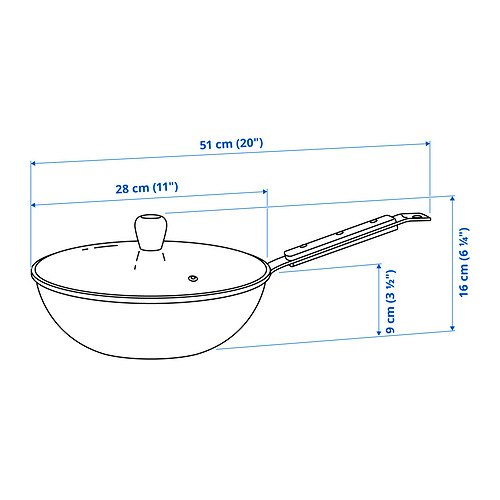 VARDAGEN wok with lid