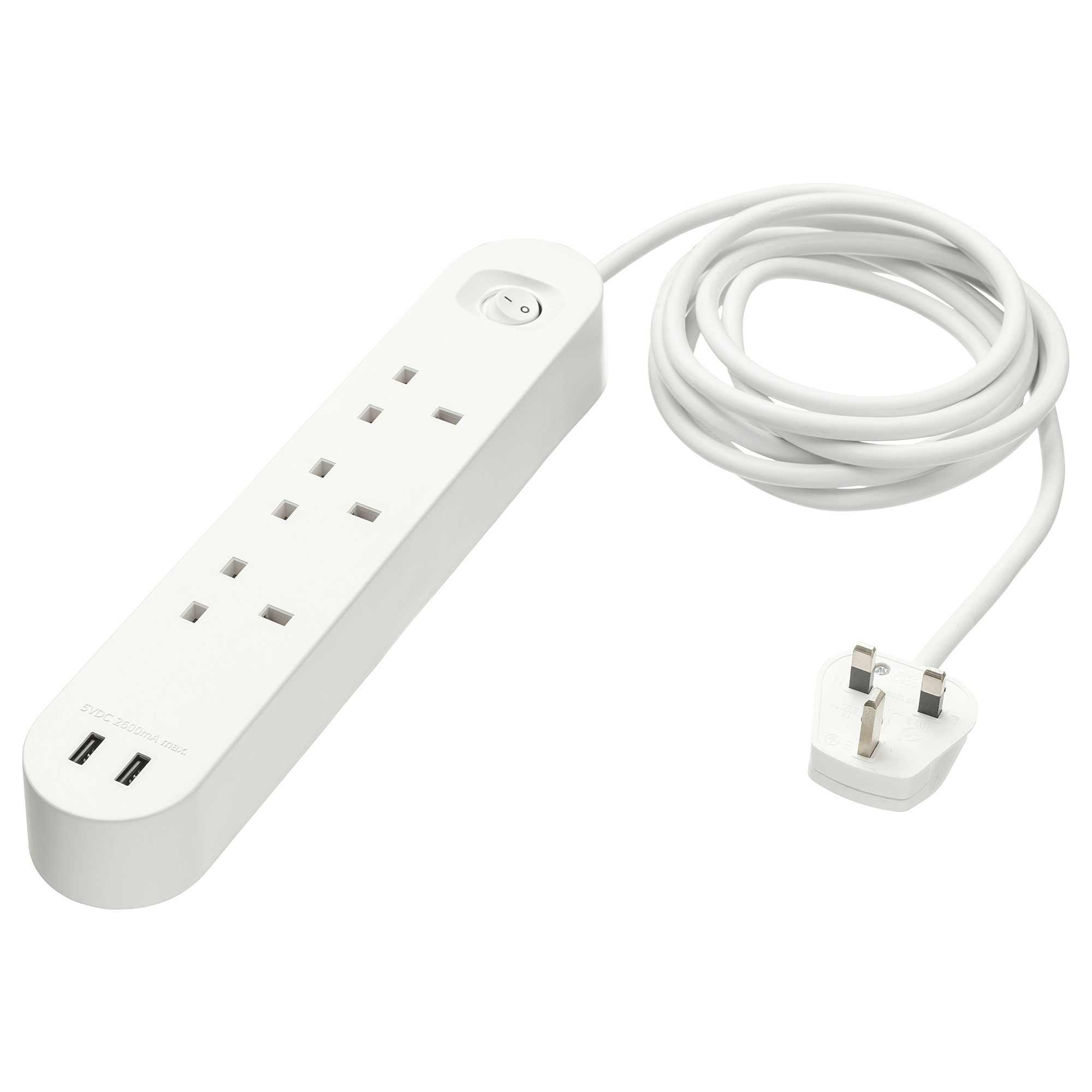 KOPPLA 3-way socket with 2 USB ports