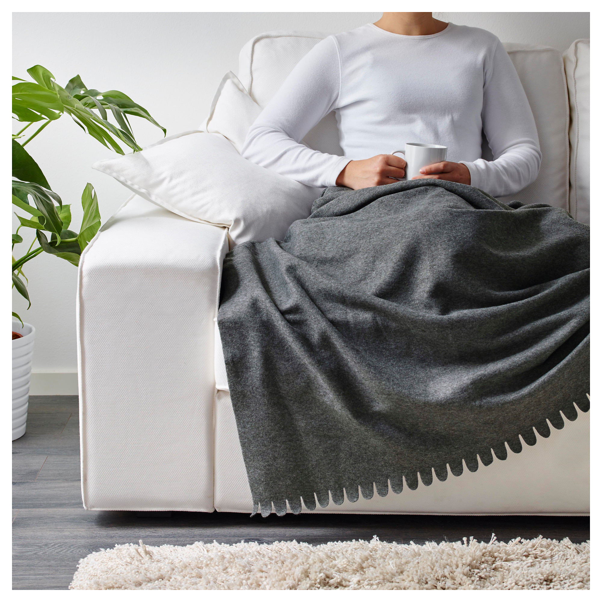 POLARVIDE throw, grey IKEA Hong Kong and Macau