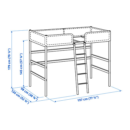 TUFFING loft bed frame