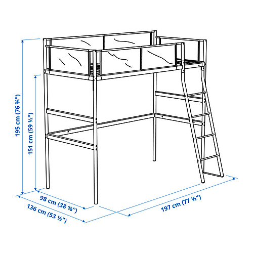Ikea loft bed vitval deals