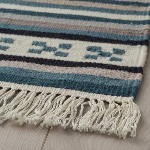 KATTRUP rug, flatwoven, 75x150 cm, handmade/blue