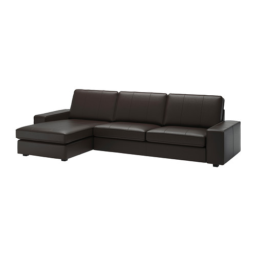 KIVIK 4seat sofa, with chaise longue/Grann/Bomstad dark brown IKEA