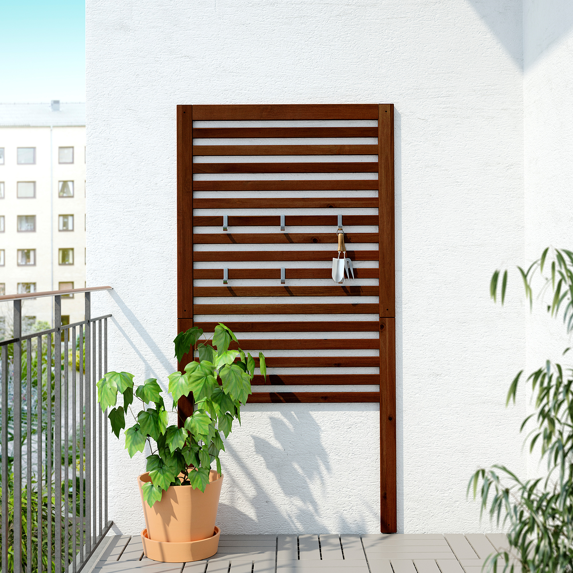 ÄPPLARÖ wall panel, outdoor, brown stained IKEA Hong Kong and Macau