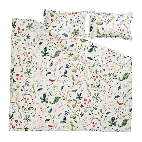 KRONBUSKE duvet cover and 2 pillowcases