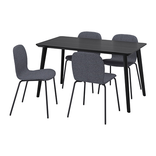 KARLPETTER/LISABO table and 4 chairs
