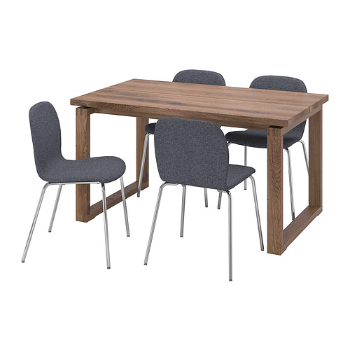 KARLPETTER/MÖRBYLÅNGA table and 4 chairs