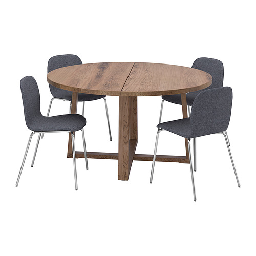 KARLPETTER/MÖRBYLÅNGA table and 4 chairs