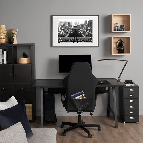 HELMER/UTESPELARE desk, chair and drawer unit