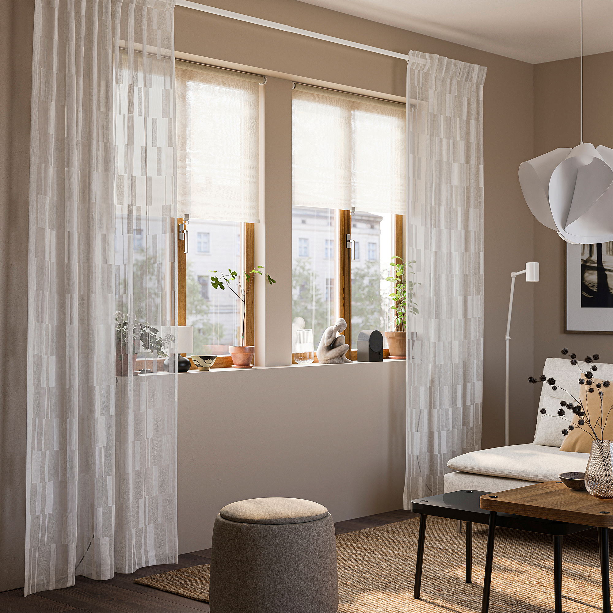 BERGNEJLIKA net curtains, 1 pair