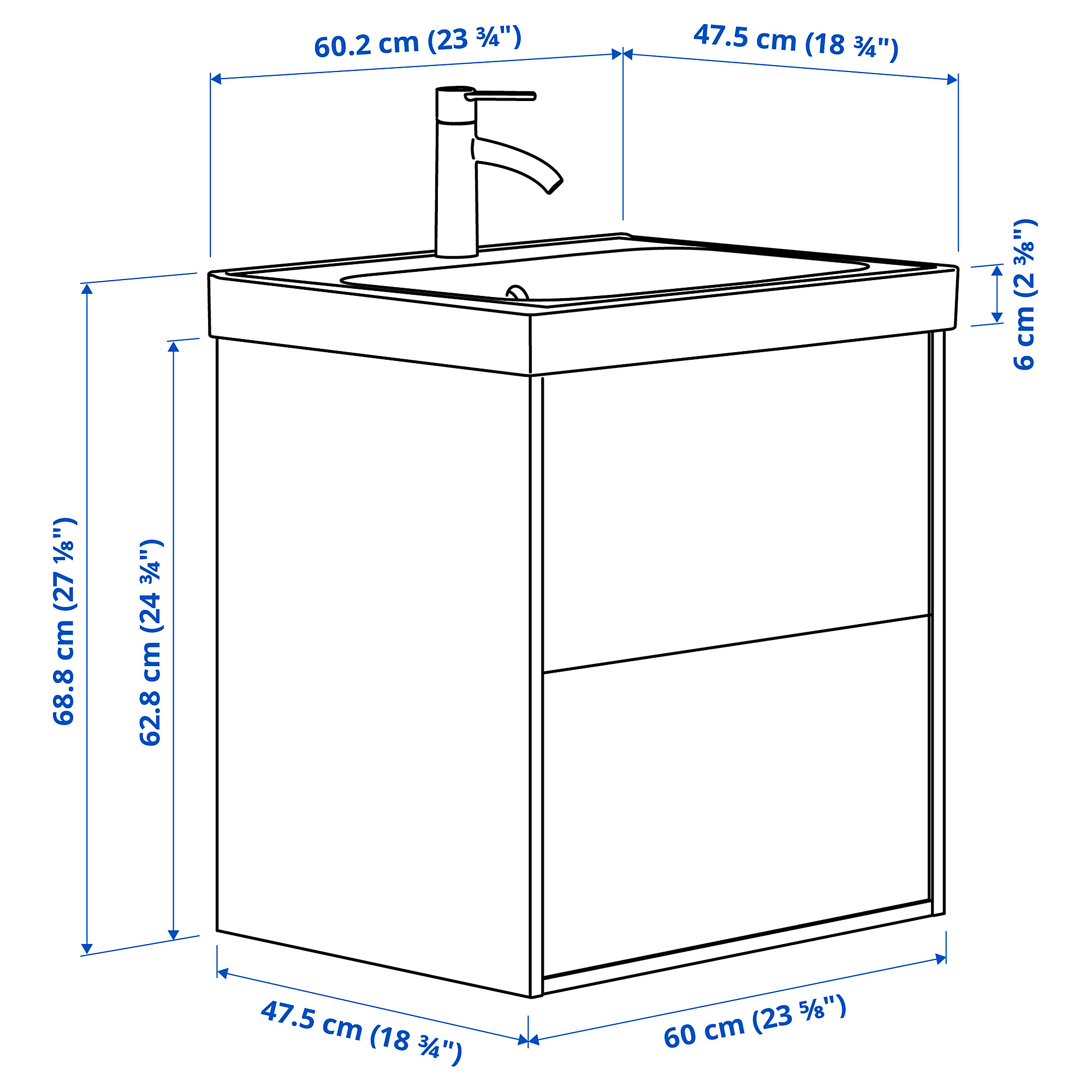 BACKSJÖN/ÄNGSJÖN wash-stnd w drawers/wash-basin/tap