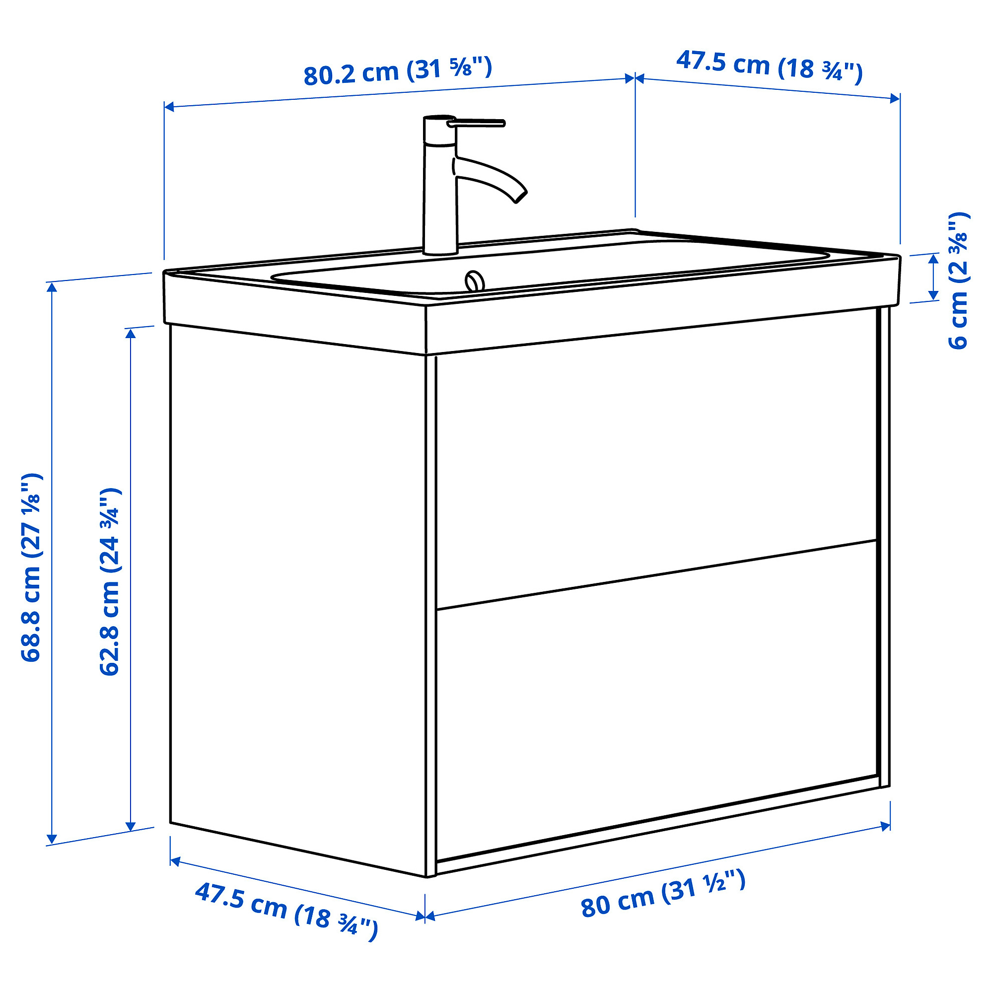 BACKSJÖN/ÄNGSJÖN wash-stnd w drawers/wash-basin/tap
