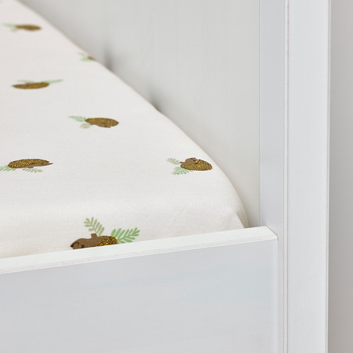 TROLLDOM fitted sheet for cot