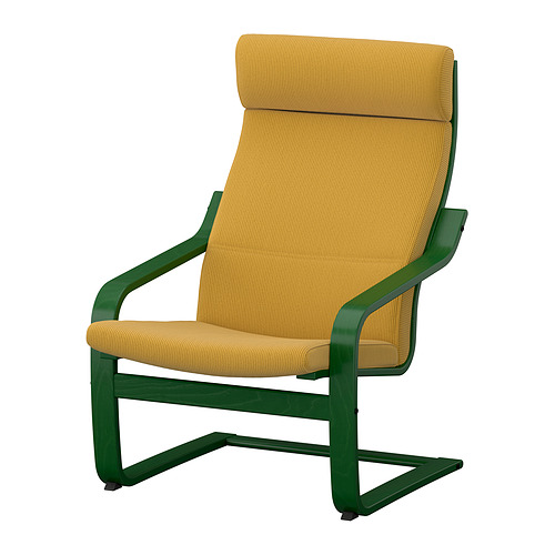 POÄNG - armchair, dark green/Kelinge dark yellow | IKEA Hong Kong and Macau - E1009202_S4