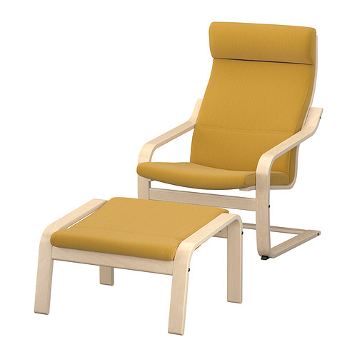 POÄNG armchair and footstool