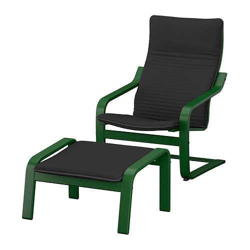 POÄNG armchair and footstool