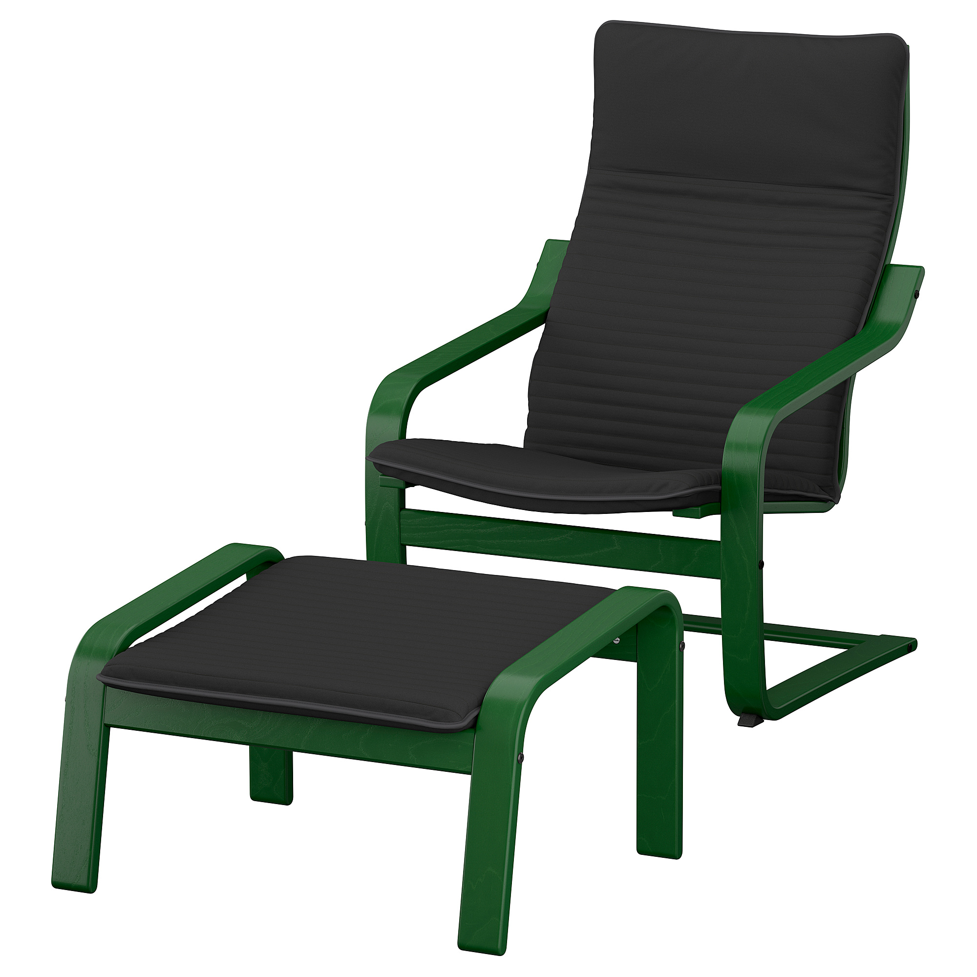POÄNG armchair and footstool