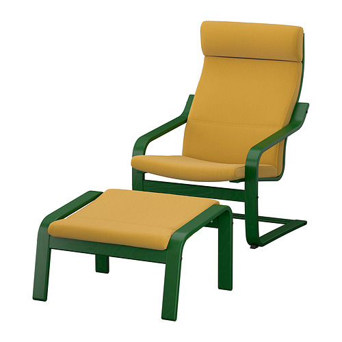 POÄNG armchair and footstool