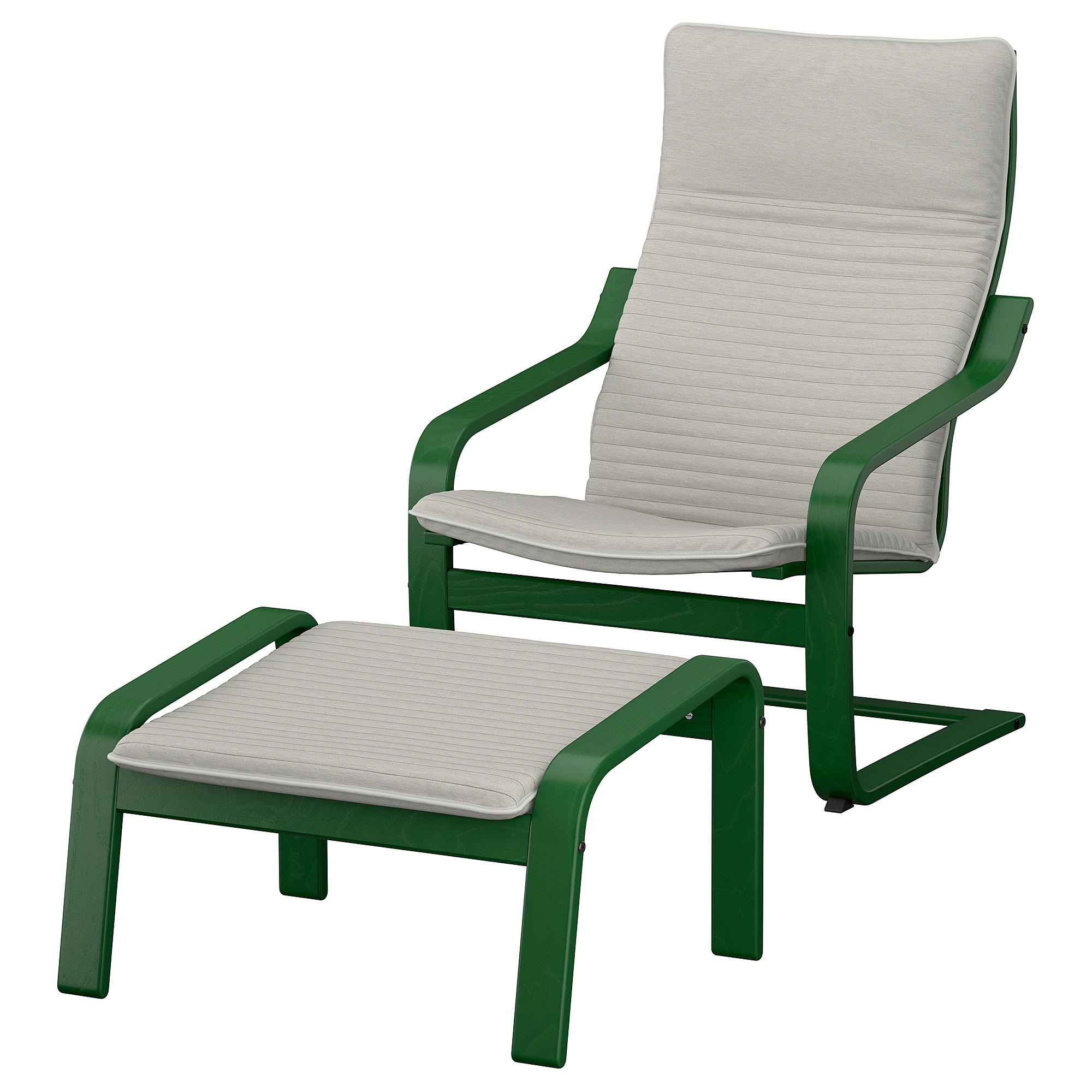 POÄNG armchair and footstool