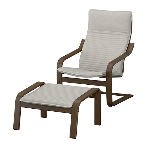 POÄNG armchair and footstool