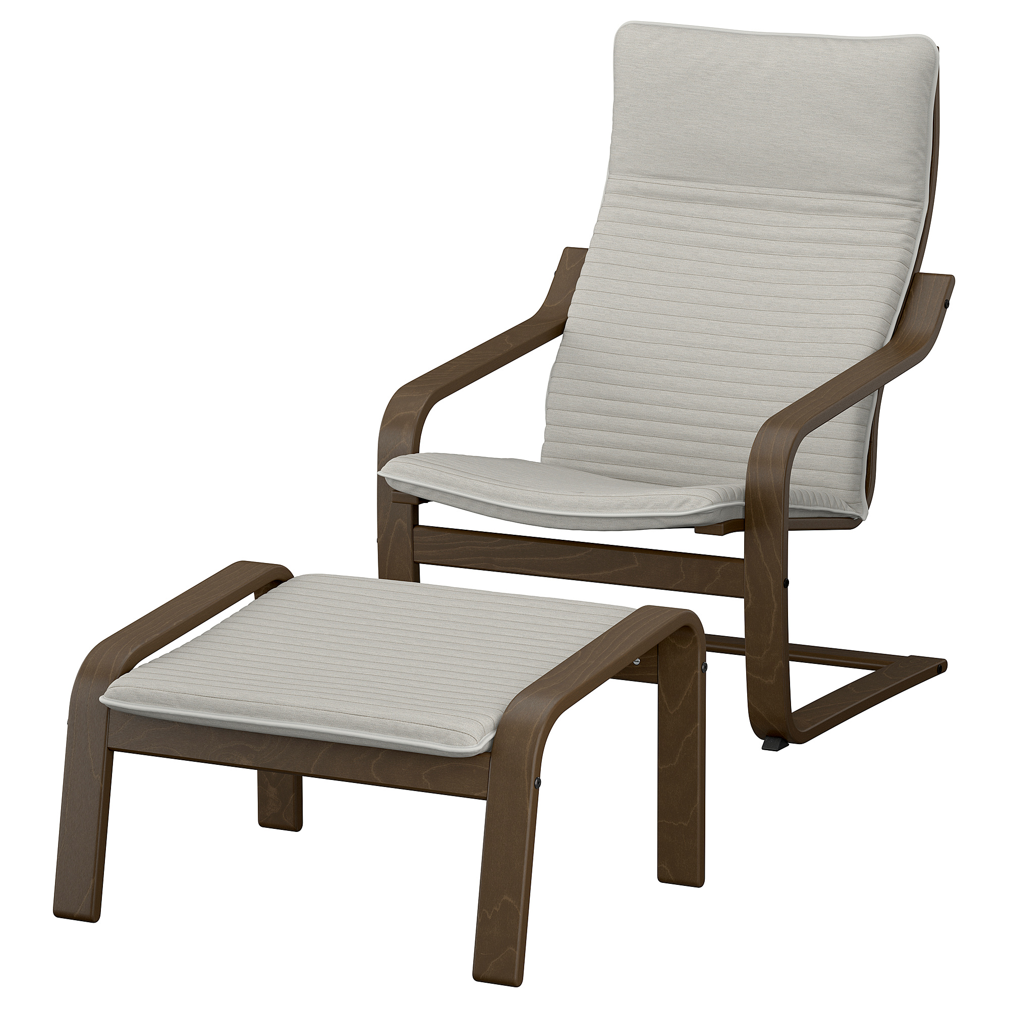 POÄNG armchair and footstool