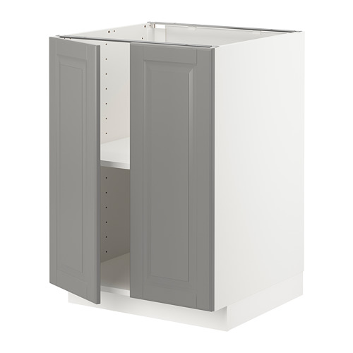 METOD base cabinet with shelves/2 doors