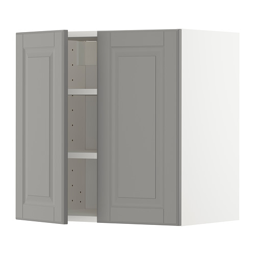 METOD wall cabinet with shelves/2 doors