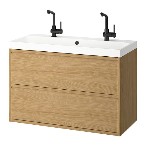 BACKSJÖN/ÄNGSJÖN wash-stnd w drawers/wash-basin/taps