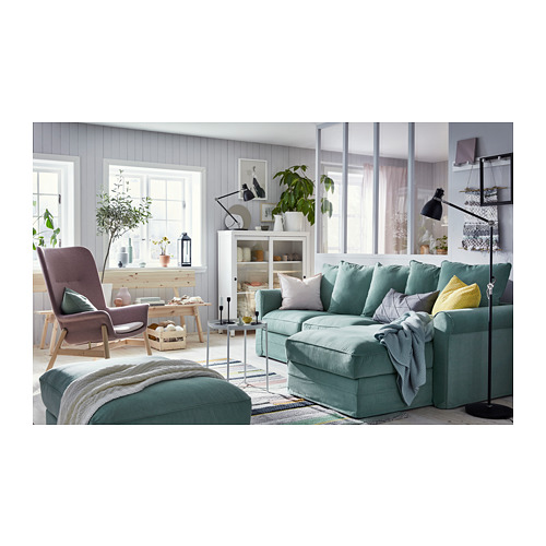 GRÖNLID 3-seat sofa with chaise longue