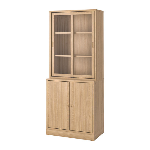 TONSTAD storage comb w sliding glass doors