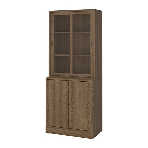 TONSTAD storage comb w sliding glass doors