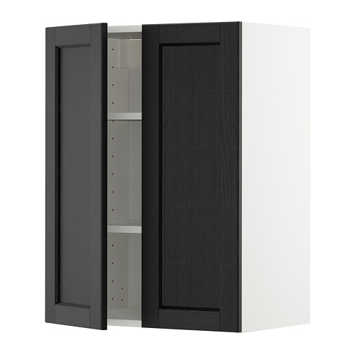 METOD wall cabinet with shelves/2 doors