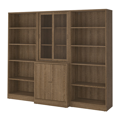 TONSTAD storage comb w sliding glass doors