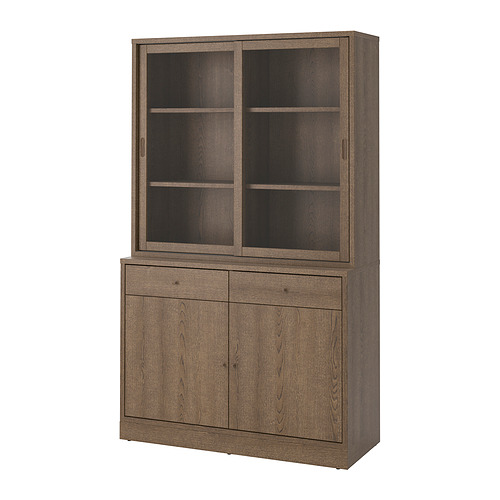 TONSTAD storage comb w sliding glass doors