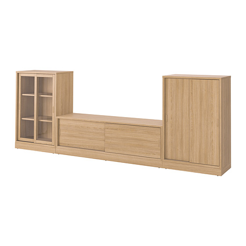 TONSTAD TV/storage comb with sliding doors