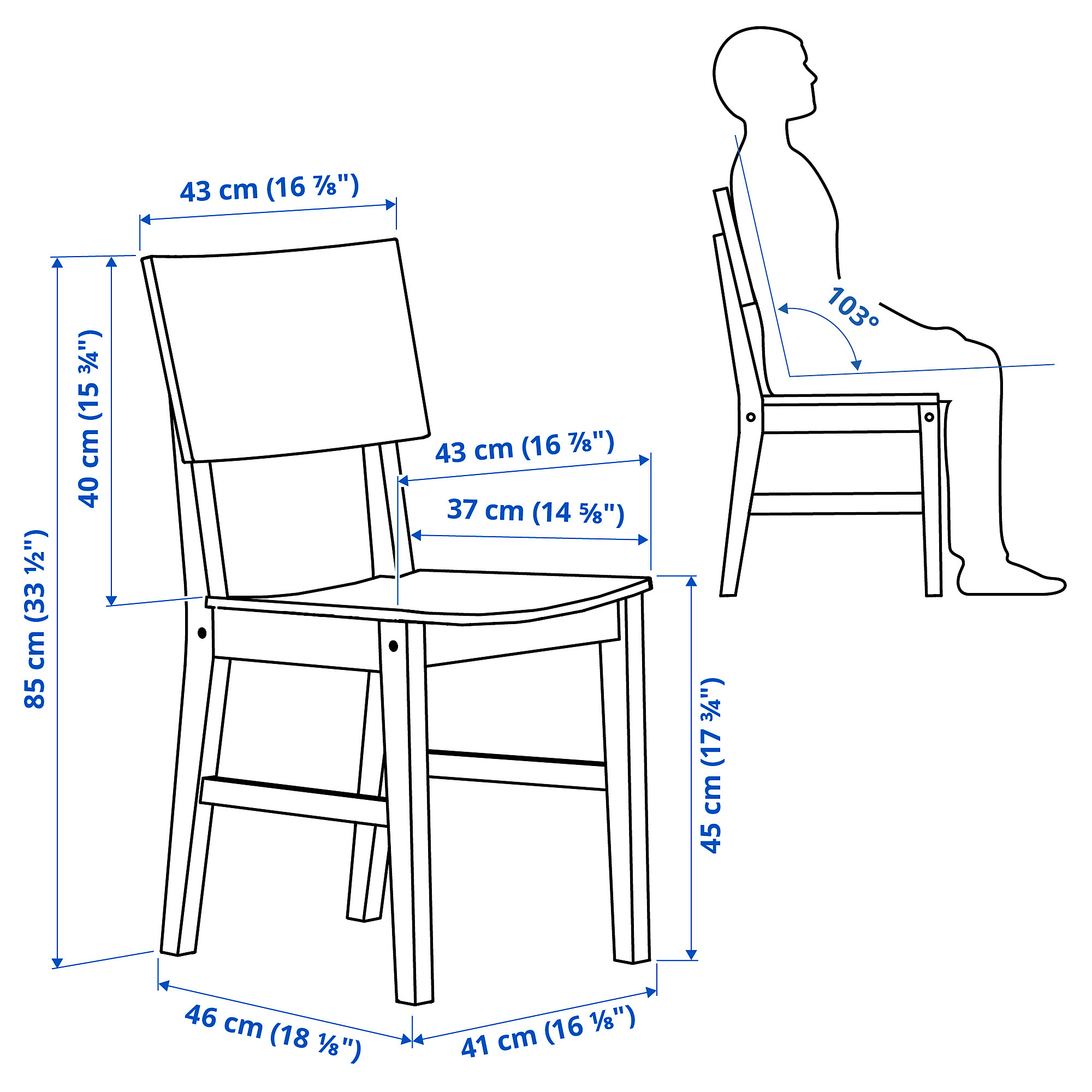 NORDEN/KARSKÄR table and 2 chairs
