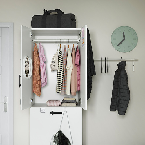 SMÅSTAD wardrobe with pull-out unit