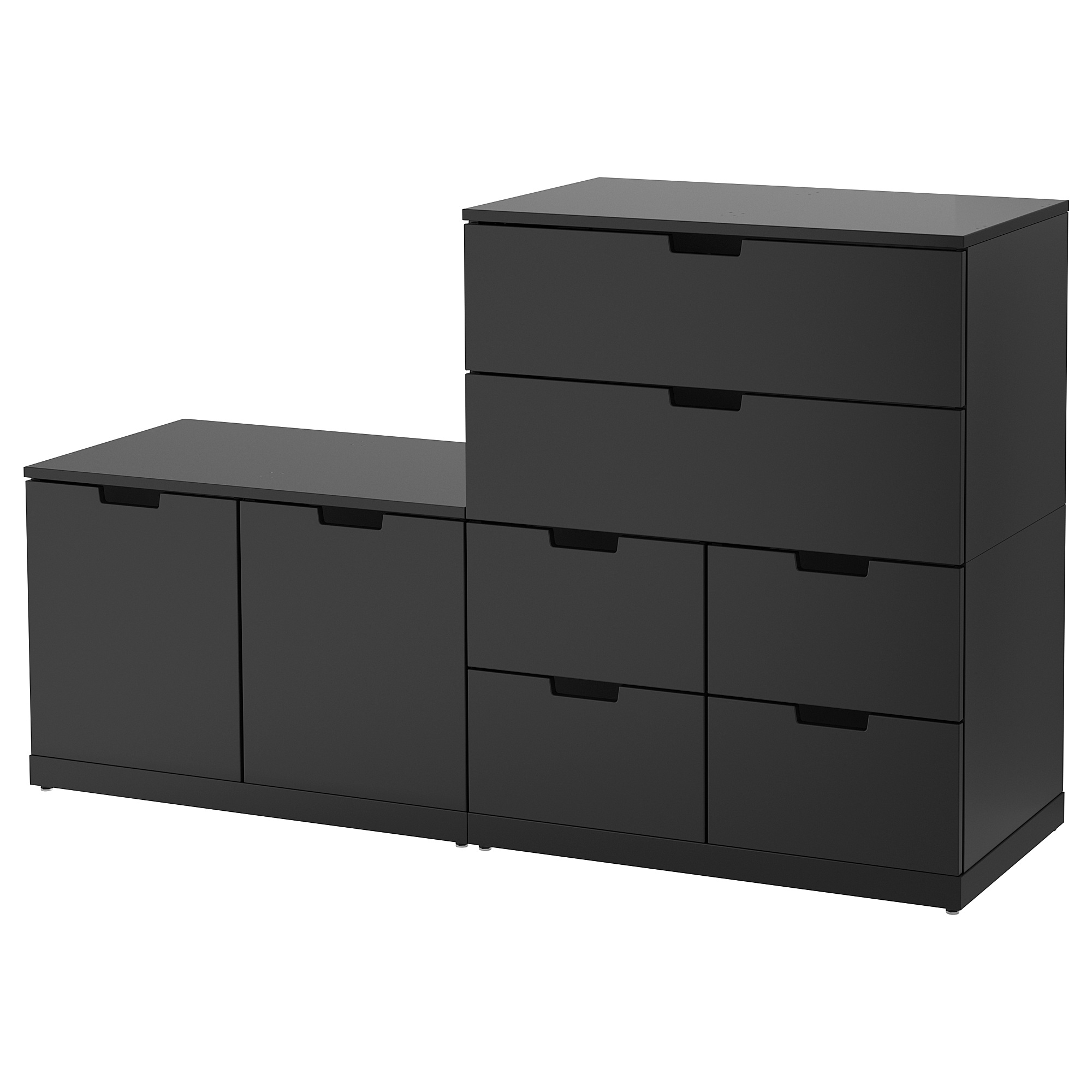 Nordli 八格抽屜櫃 炭黑色 Ikea 香港及澳門