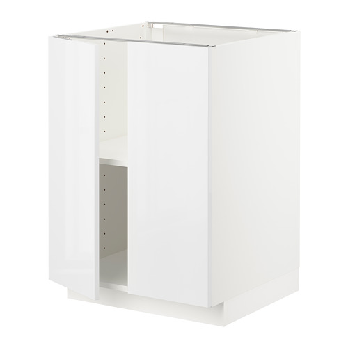 METOD base cabinet with shelves/2 doors