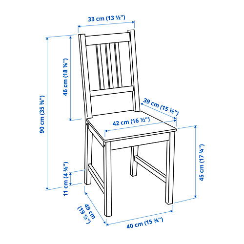 STEFAN/GAMLARED table and 2 chairs